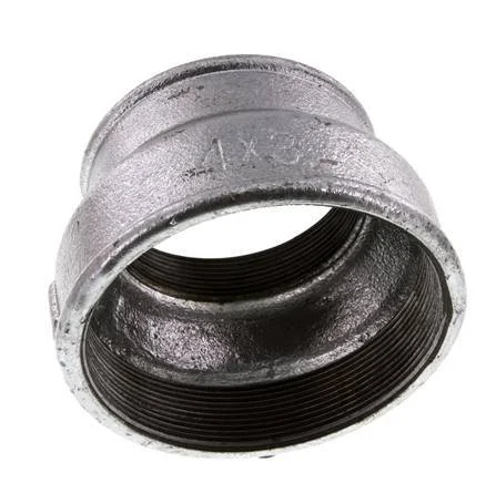 Rp 4” x Rp 3” Zinc plated Cast iron Round Socket 25 Bar