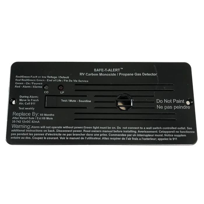 Safe-T-Alert Combo Carbon Monoxide Propane Alarms Flush Mount – Black