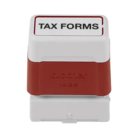 Same-Day Custom Pre-Inked Stamp, 9/16″ x 1 1/2″ Impression, Red