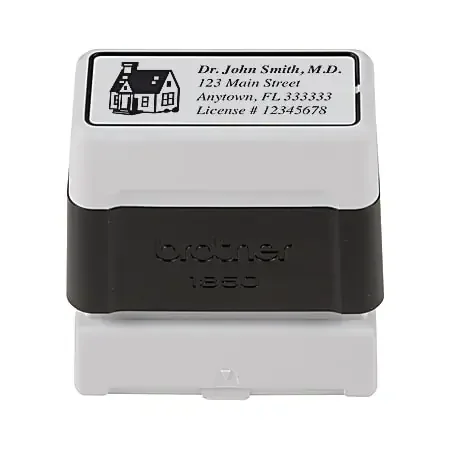 Same-Day Pre-Inked Custom Stamp, 7/10″ x 2″ Impression, Black
