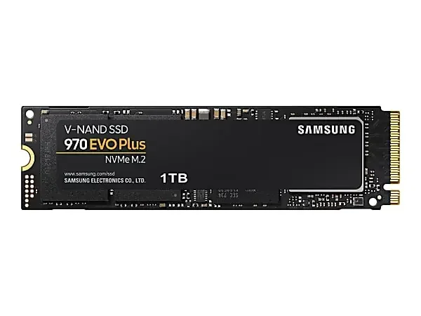 Samsung 970 EVO Plus MZ-V7S1T0B – SSD – encrypted – 1 TB – internal – M.2 2280 – PCIe 3.0 x4 (NVMe) – buffer 1 GB – 256-bit AES – TCG Opal Encryption