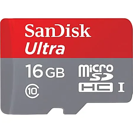 SanDisk Ultra Flash Memory Card, 16GB, SDSQUNC016GAN6IA