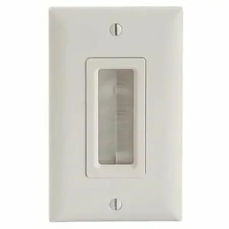 Sanus In-Wall Cable Management Brush Wall Plate – White – 1 x Socket(s) – 1-gang – Wall Mount – White