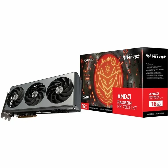 Sapphire AMD Radeon RX 7800 XT Graphic Card – 16 GB GDDR6