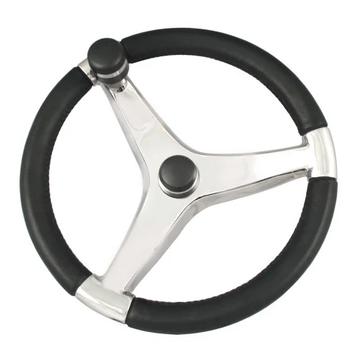 Schmitt 7241521FGK Evo Pro Stainless Steering Wheel w/Control Knob-15.5″