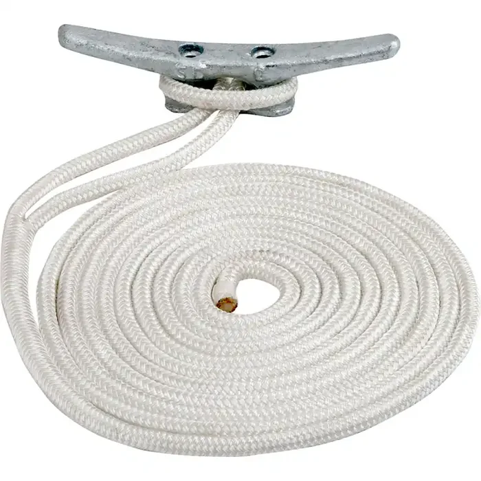 Sea-Dog Double Braided Nylon Dock Line – 1/2″ x 15‘ – White
