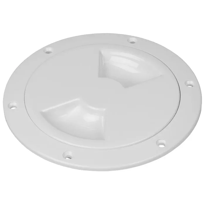 Sea-Dog Smooth Quarter Turn Deck Plate – White – 8″