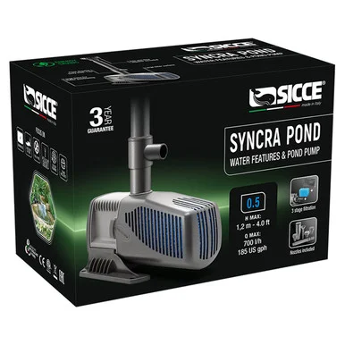 Sicce SyncraPond 0.5 Pond Pump with Fountain – 185gph