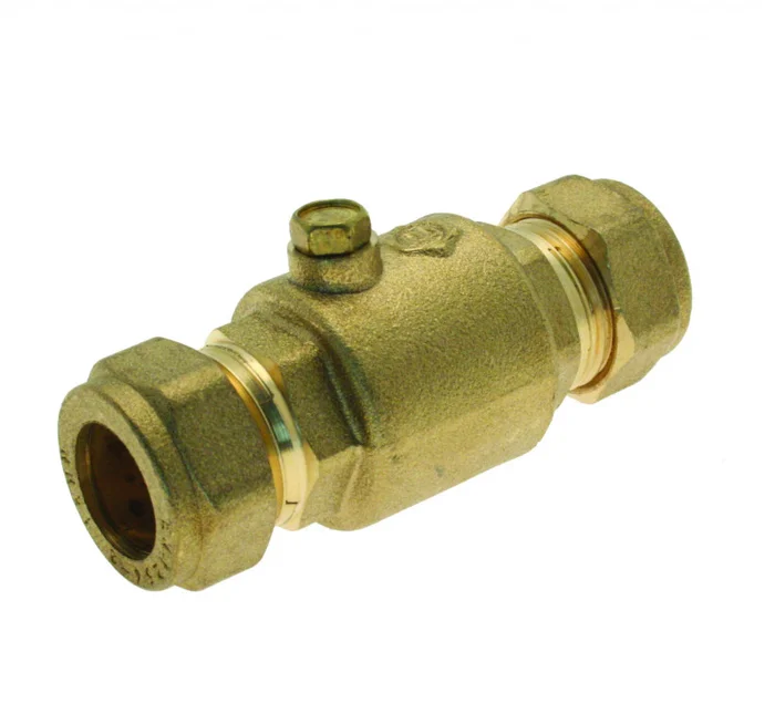 Single Check Valve Brass 28mm WRAS