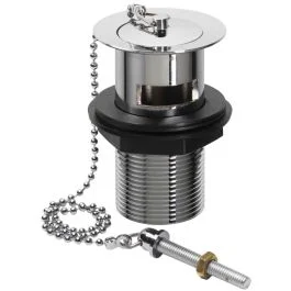 Slotted Metal Basin Waste with Chrome Metal Plug & Chain 1 1/4″ – Chrome