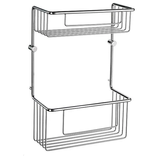 Smedbo Sideline 320mm High Polished Chrome Soap Basket Straight 2 Level