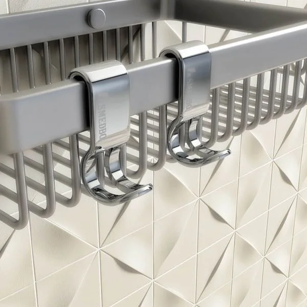 Smedbo Sideline Soap Basket Polished Chrome Hook Pair – DK2100