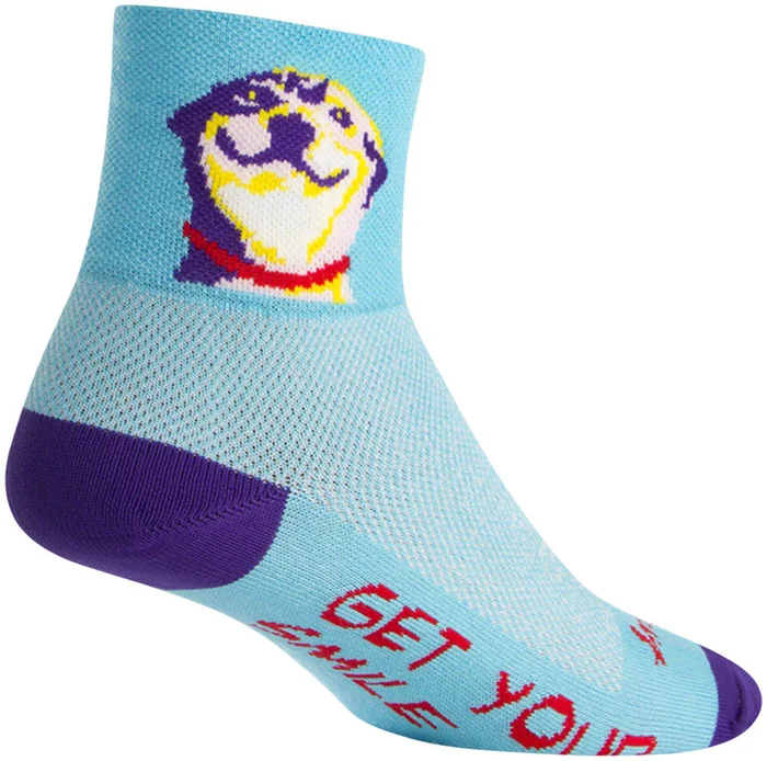SockGuy Classic Grin Socks – 3″ Blue Small/Medium