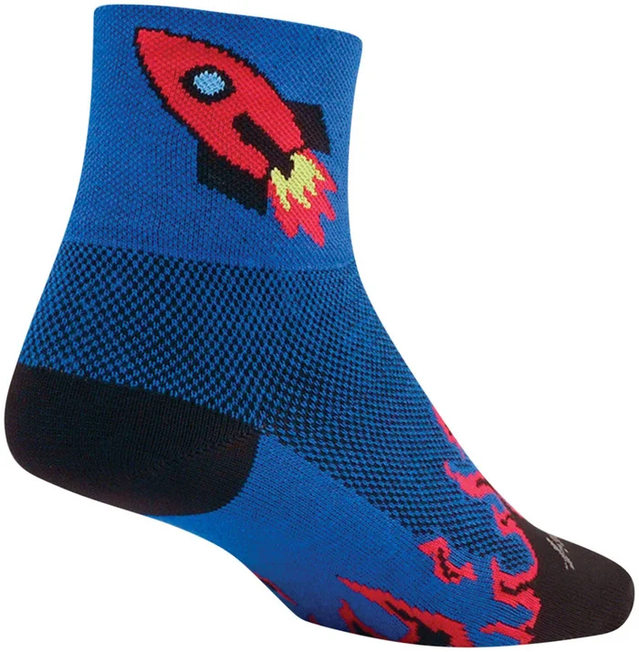 SockGuy Classic Rocket Man Socks – 3″ Blue Large/X-Large
