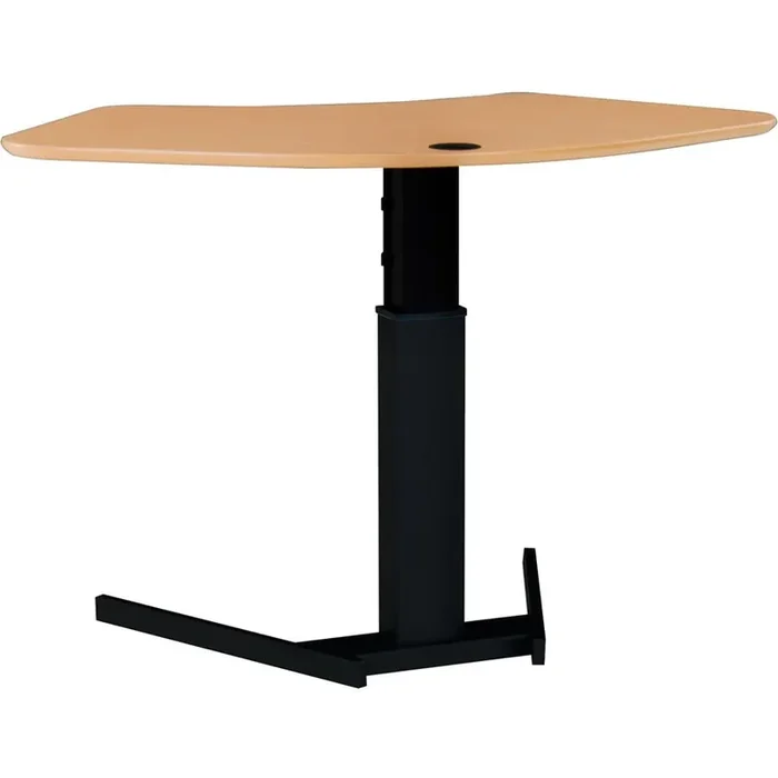 Soft melamine beech veneer tabletop with steel frame black 501-198B095140HB