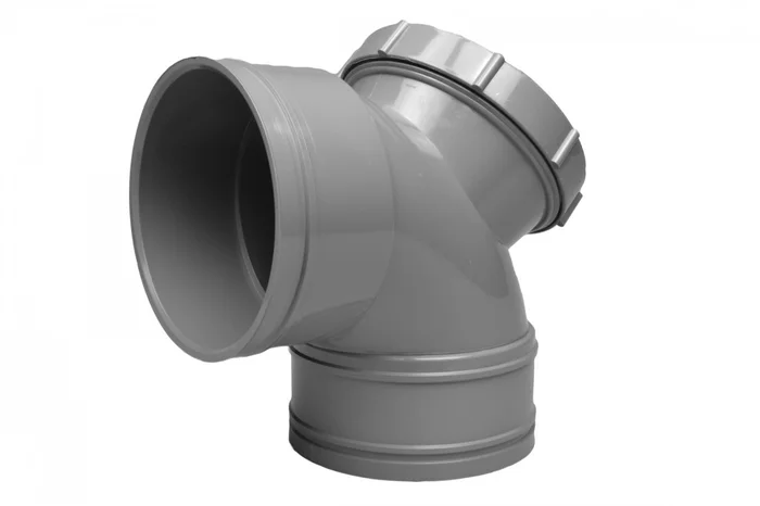 Solvent Soil 92° Double Socket Access Bend 110mm Black