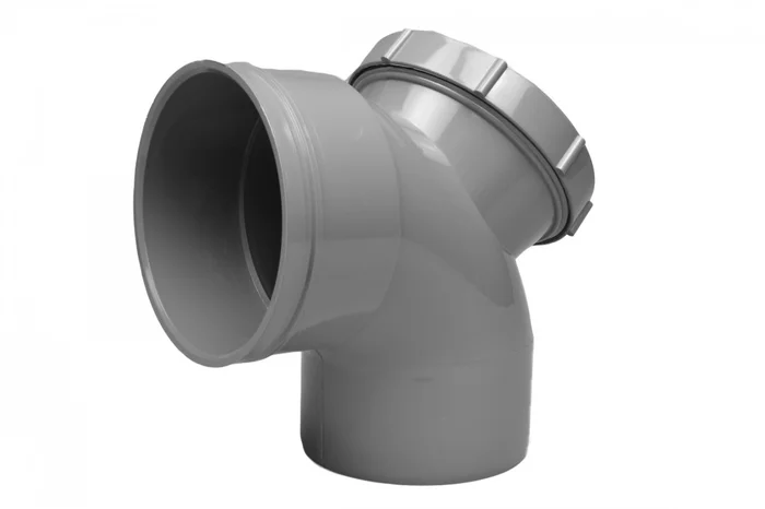 Solvent Soil 92° Single Socket Access Bend 110mm Black