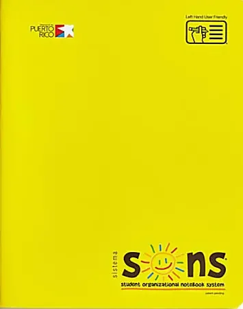 SONS System Journal-Style Notebooks, 9-3/4″ x 7-1/2″, 1 Subject, Primary Rule, 200 Sheets, Yellow