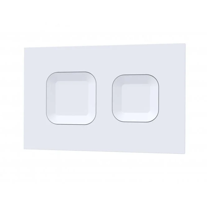 Square Dual Flush Push Button White XTY009PS1