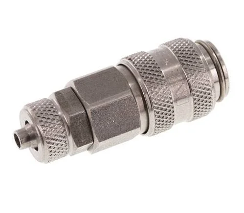 Stainless steel DN 5 Air Coupling Socket 4×6 mm Union Nut