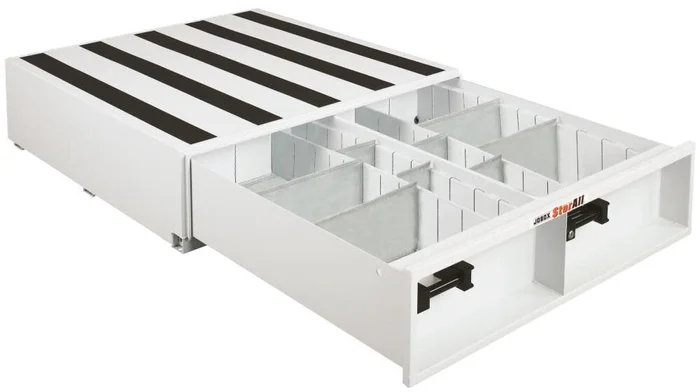 StorAll 9 Tall Heavy-Duty Steel Drawer Storage 24inW x 9inH x 48inL – 5in Deep Drawer 662980