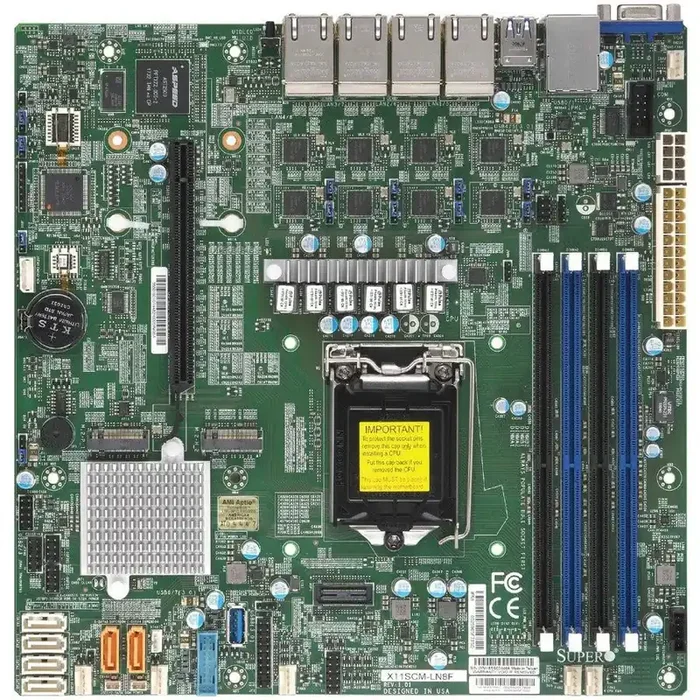 Supermicro X11SCM-LN8F Server Motherboard – Intel C246 Chipset – Socket H4 LGA-1151 – Micro ATX