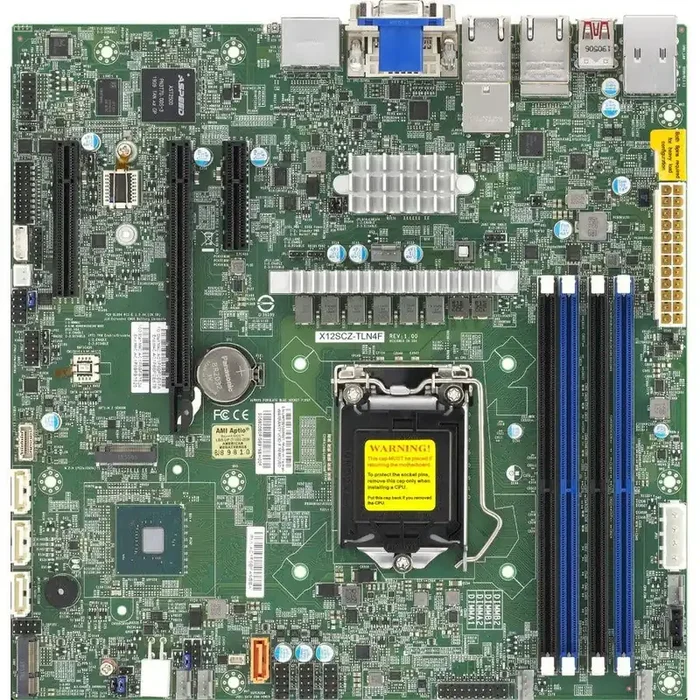 Supermicro X12SCZ-TLN4F Desktop Motherboard – Intel W480E Chipset – Socket LGA-1200 – Micro ATX