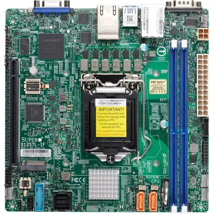 Supermicro X12STL-IF Workstation Motherboard – Intel C252 Chipset – Socket LGA-1200 – Mini ITX