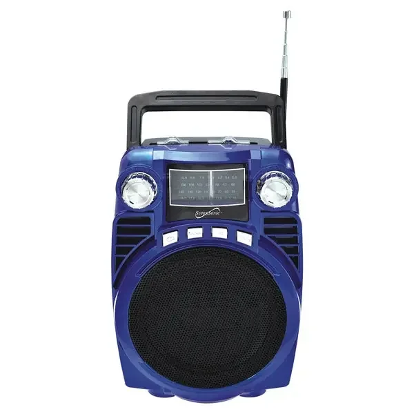 Supersonic SC-1390BT – BLUE Bluetooth 4-Band Radio (Blue)