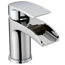 Swirl Mono Basin Mixer with Push Button Waste