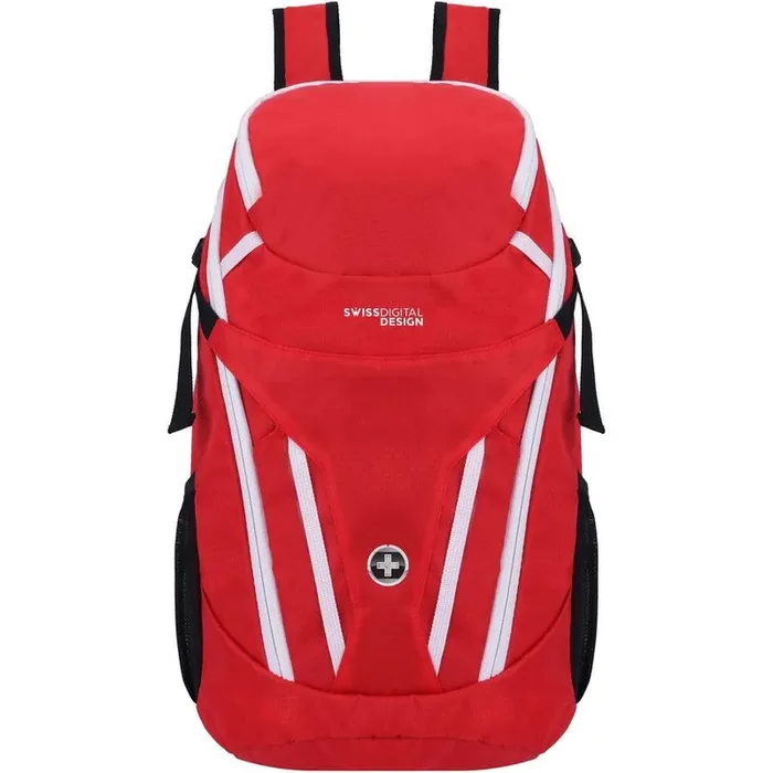 Swissdigital Design Kangaroo SD1596-42 Rugged Carrying Case (Backpack) for 16″ Apple Notebook, MacBook Pro, Accessories, Tablet, Cell Phone – Red