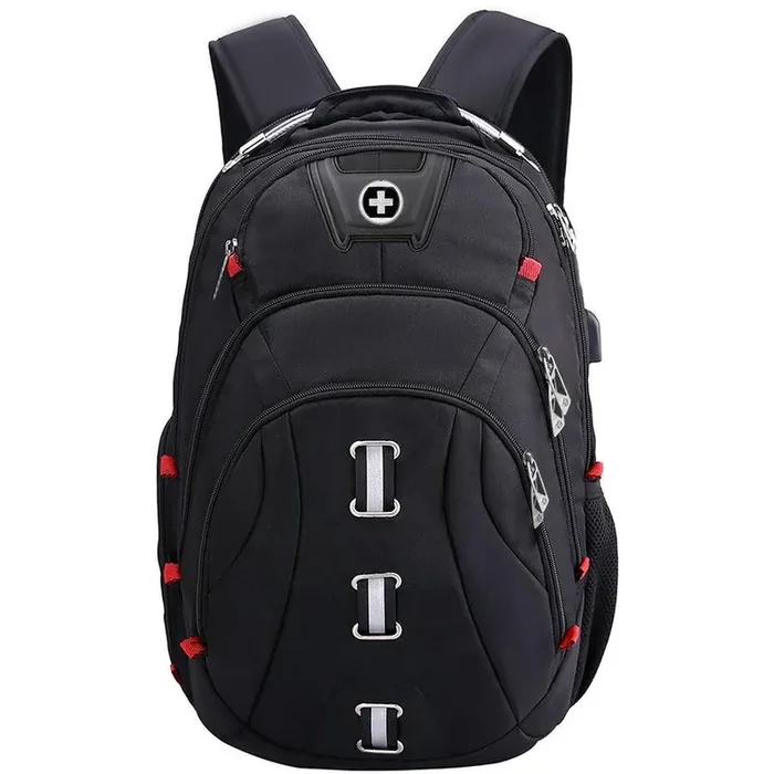 Swissdigital Design Pixel SD-857 Carrying Case (Backpack) for 15.6″ to 16″ Apple iPhone iPad Notebook, MacBook Pro – Black