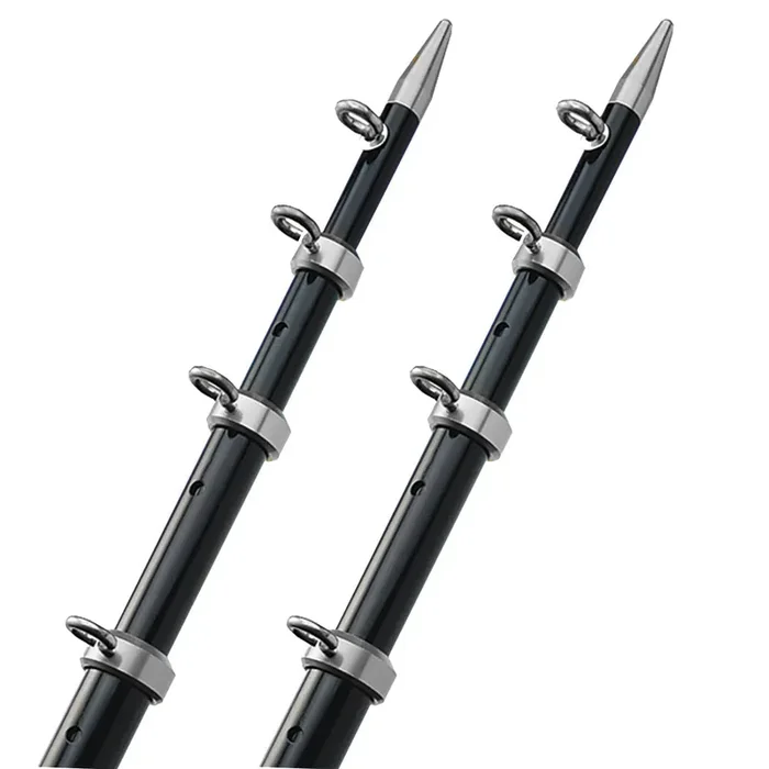 TACO 15‘ Telescopic Outrigger Poles HD 1-½” – Black/Silver