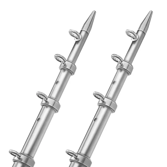 TACO 15‘ Telescopic Outrigger Poles HD 1-½” – Silver/Silver