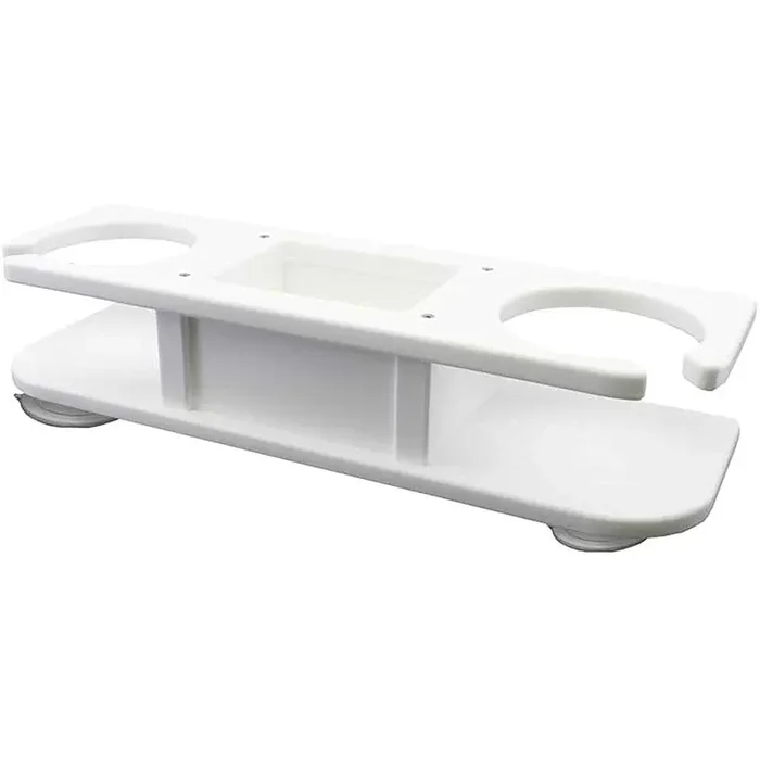 TACO 2-Drink Poly Holder w/Catch-All – White