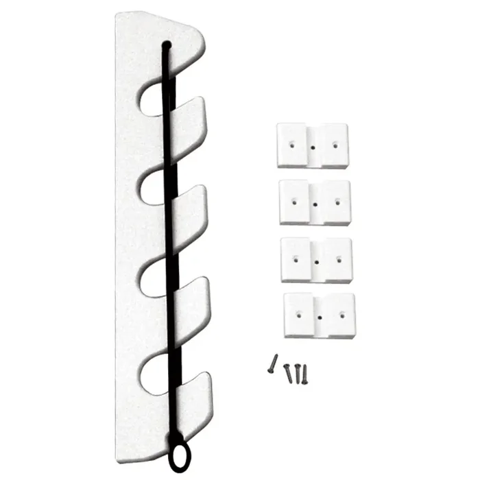 TACO 4-Rod Poly Bungee Rod Holder Rack – White