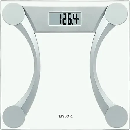 Taylor 76024192 Clear Glass Digital Scale – 400 lb – Clear