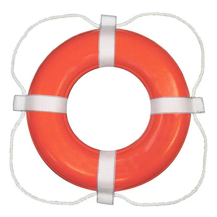 Taylor Made Foam Ring Buoy – 30″ – Orange w/White Grab Line