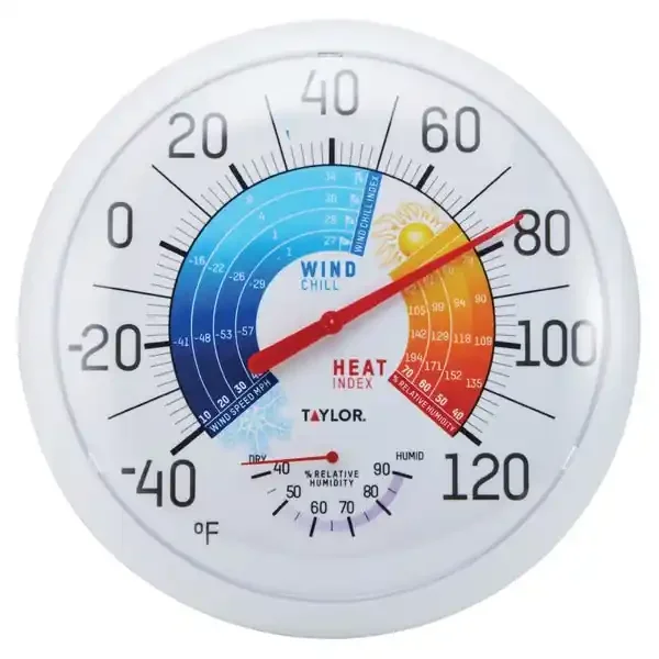 Taylor Precision Products 6751 13.25-Inch Wind Chill/Heat Index Thermometer and
