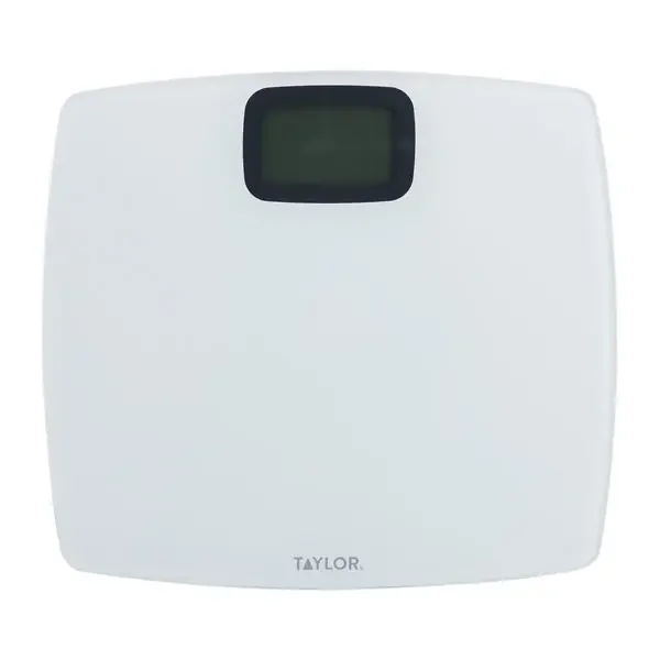 Taylor Precision Products 752840133 Pure White Digital Bathroom Scale, 440-Lb.
