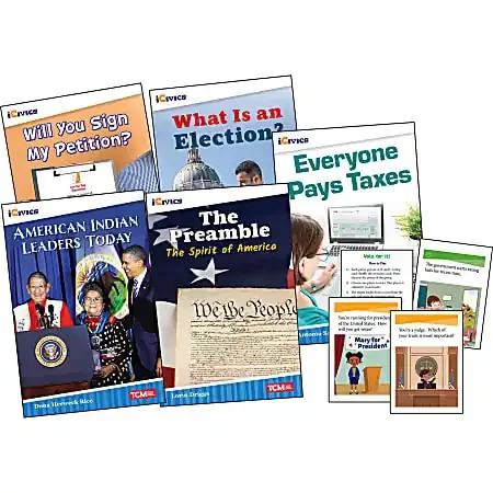 Teacher Created Materials iCivics Leadership & Responsibility 5-Book Set & Game Cards, Grade 3