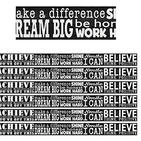 Teacher Created Resources® Border Trim, Modern Farmhouse Positive Sayings, 35’, Set Of 6 Packs