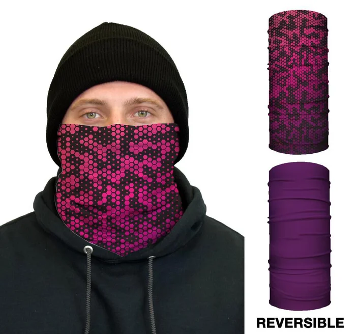 Thermal Face Guard Reversible Geometric and Pink Pattern TH-GEOPINK