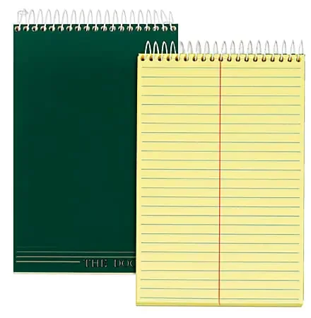 TOPS® Docket® Steno Book, 6″ x 9″, Gregg Ruled, 144 Sheets, Canary