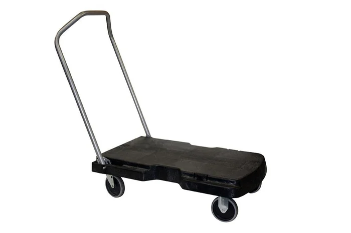 Triple Trolley Utility Duty with Straight Handle and 3in Casters FG440000BLA
