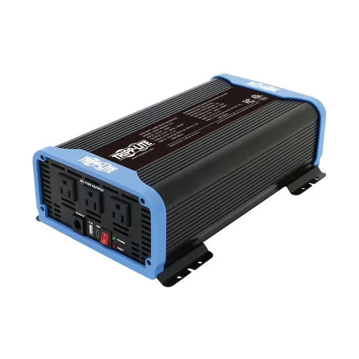 Tripp Lite 1500W Compact Power Inverter – 3x 5-15R, USB Charging 12V