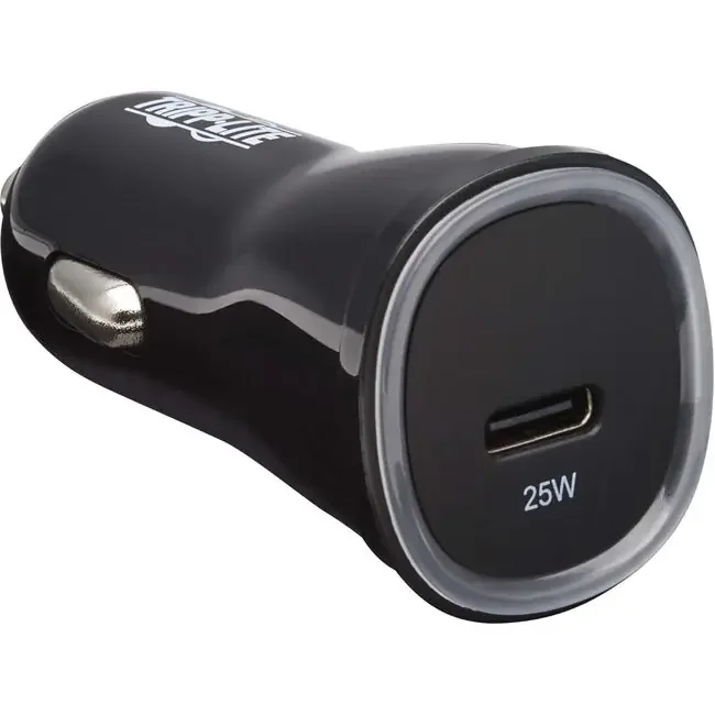 Tripp Lite by Eaton USB Car Charger – 25W PD Charging, USB-C, Black U280-C01-25-1B
