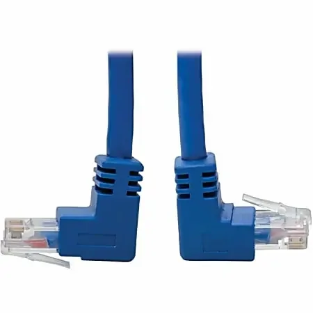 Tripp Lite Cat6 UTP Patch Cable, Up-Angle Male/Down-Angle Male – 5 ft., Blue – First End 1x RJ-45 Male Network – N204005BLUD