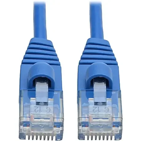 Tripp Lite Cat6a 10G Snagless Molded Slim UTP Ethernet Cable (RJ45 M/M) Blue 3 ft. (0.91 m) – Category 6a – N261S03BL
