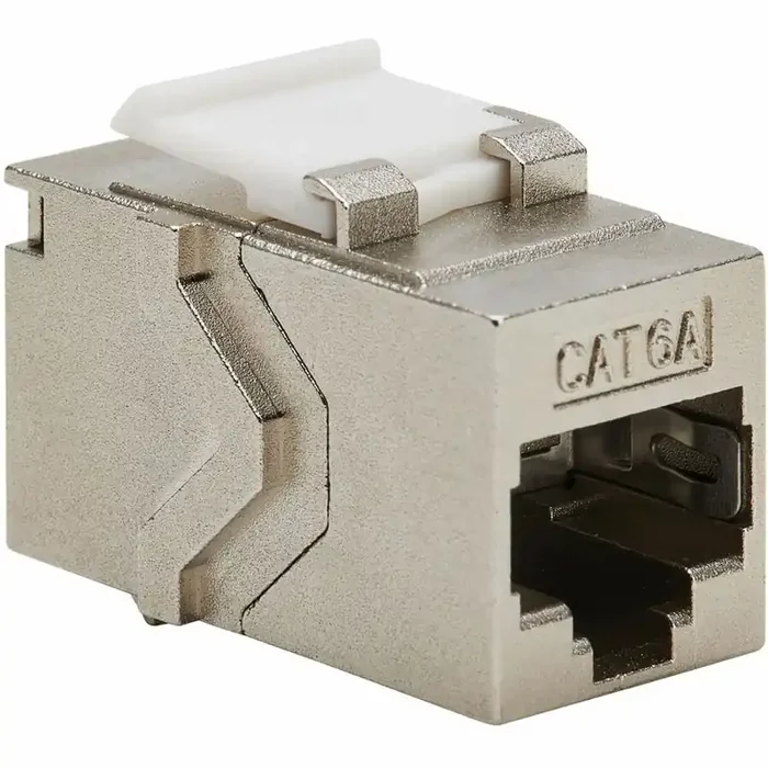 Tripp Lite Cat6a Shielded Snap-In Coupler (RJ45 F/F), TAA – 1 x RJ-45 Keystone Female – 1